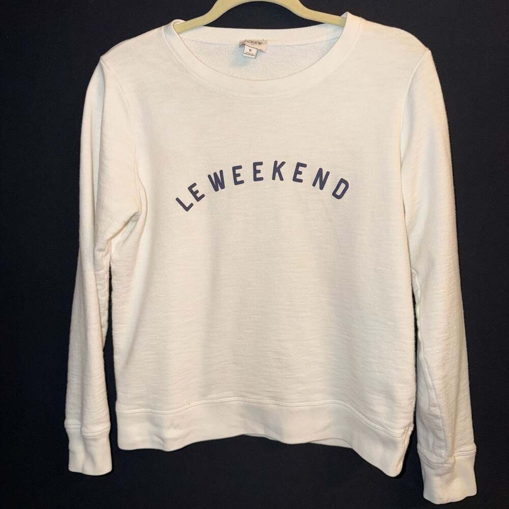 J.Crew Le Weekend Graphic Crewneck Sweatshirt